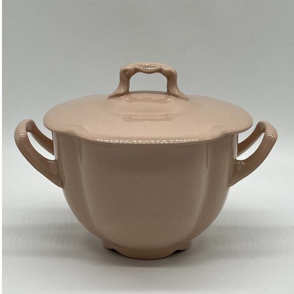 Vintage Johnson Bros. England Rosedawn Pink Art Deco Sugar Dish Bowl w/ Lid - Picture 1 of 8